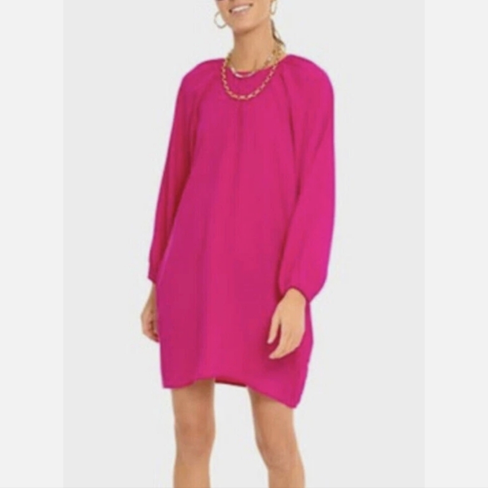 Pomander Place Tuckernuck Eliza Shift Dress XS Fuchsia